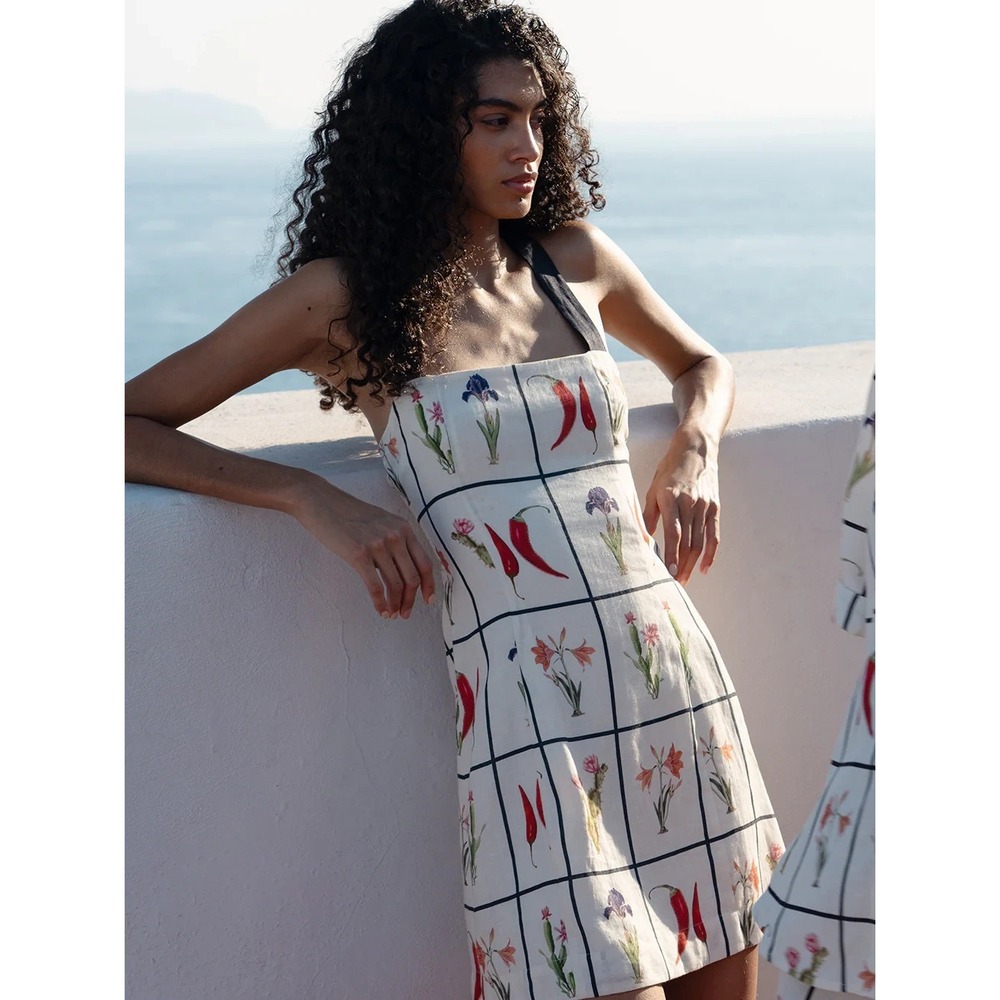 New NWT‎ Kivari Dress Juanita Linen Mini